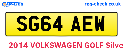 SG64AEW are the vehicle registration plates.