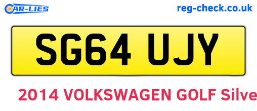 SG64UJY are the vehicle registration plates.
