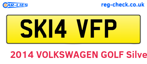 SK14VFP are the vehicle registration plates.