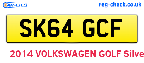 SK64GCF are the vehicle registration plates.