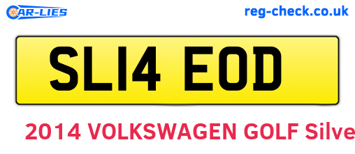 SL14EOD are the vehicle registration plates.