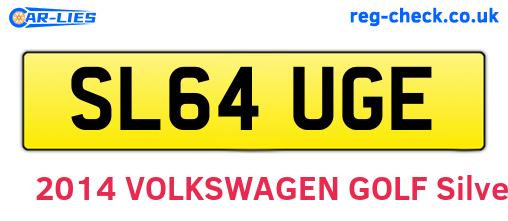 SL64UGE are the vehicle registration plates.