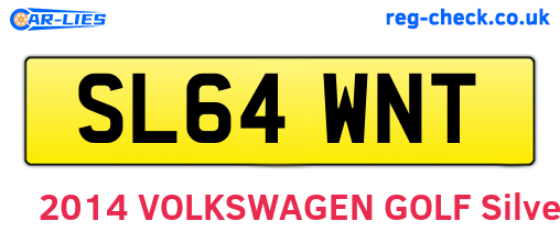 SL64WNT are the vehicle registration plates.