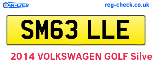 SM63LLE are the vehicle registration plates.