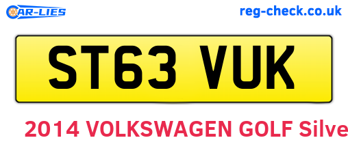 ST63VUK are the vehicle registration plates.