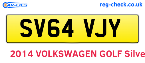 SV64VJY are the vehicle registration plates.