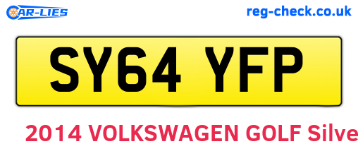 SY64YFP are the vehicle registration plates.