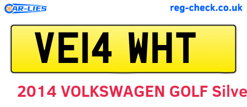 VE14WHT are the vehicle registration plates.