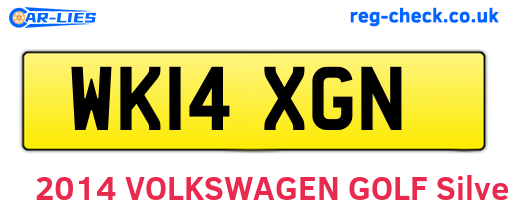 WK14XGN are the vehicle registration plates.