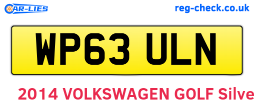 WP63ULN are the vehicle registration plates.