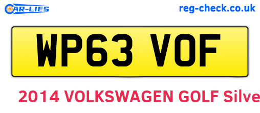 WP63VOF are the vehicle registration plates.