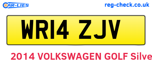 WR14ZJV are the vehicle registration plates.