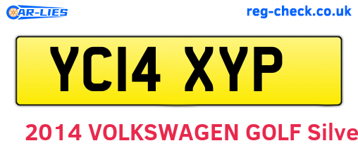 YC14XYP are the vehicle registration plates.