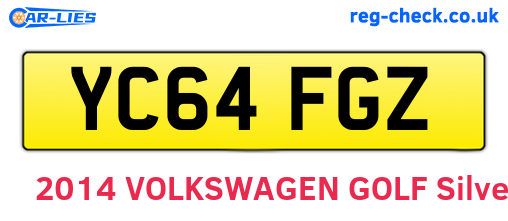 YC64FGZ are the vehicle registration plates.