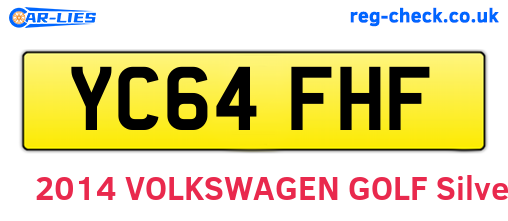 YC64FHF are the vehicle registration plates.