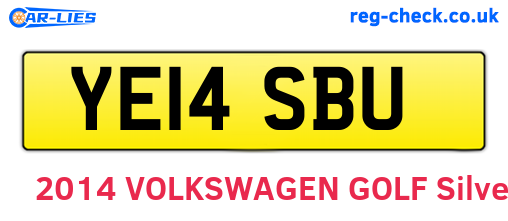 YE14SBU are the vehicle registration plates.
