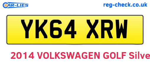 YK64XRW are the vehicle registration plates.