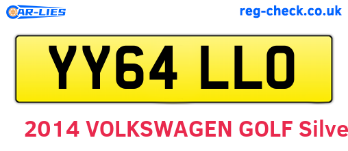 YY64LLO are the vehicle registration plates.