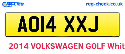 AO14XXJ are the vehicle registration plates.
