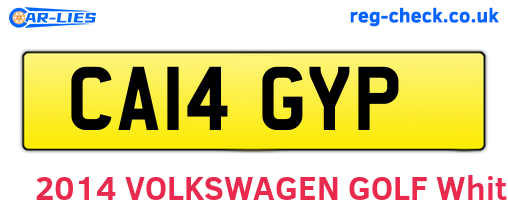 CA14GYP are the vehicle registration plates.