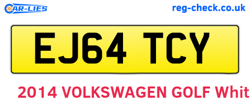 EJ64TCY are the vehicle registration plates.