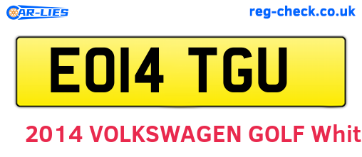 EO14TGU are the vehicle registration plates.