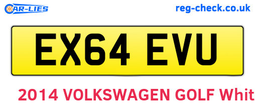 EX64EVU are the vehicle registration plates.