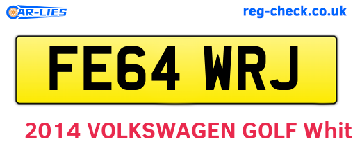 FE64WRJ are the vehicle registration plates.