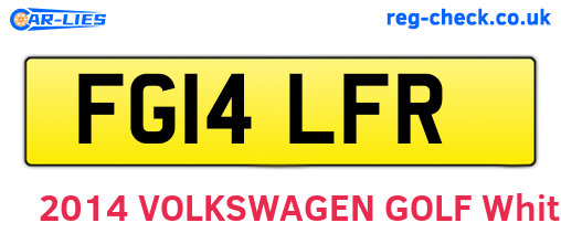 FG14LFR are the vehicle registration plates.
