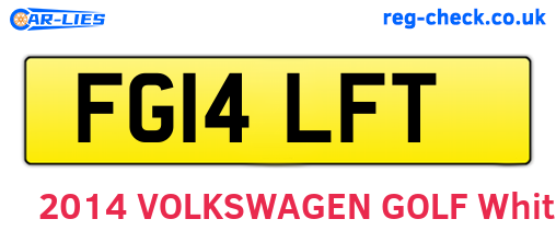 FG14LFT are the vehicle registration plates.