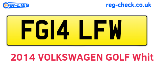 FG14LFW are the vehicle registration plates.