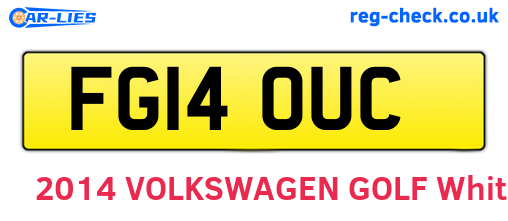 FG14OUC are the vehicle registration plates.