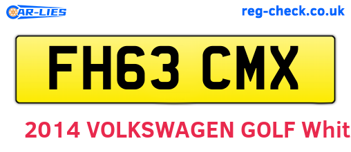 FH63CMX are the vehicle registration plates.