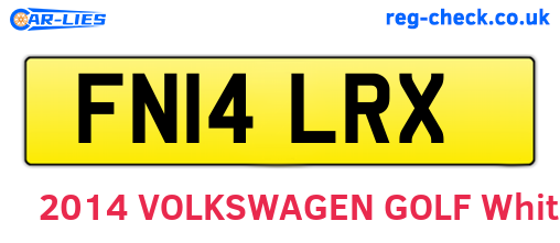 FN14LRX are the vehicle registration plates.
