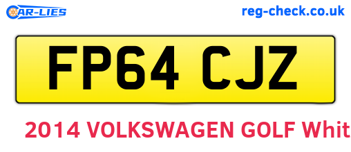 FP64CJZ are the vehicle registration plates.