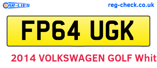 FP64UGK are the vehicle registration plates.
