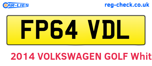 FP64VDL are the vehicle registration plates.