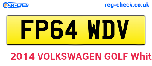 FP64WDV are the vehicle registration plates.