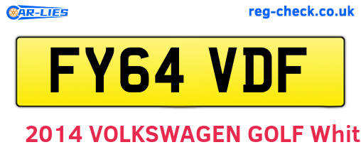 FY64VDF are the vehicle registration plates.