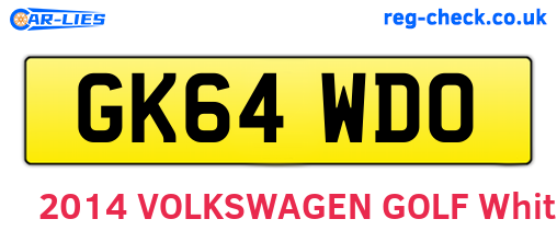 GK64WDO are the vehicle registration plates.