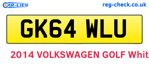 GK64WLU are the vehicle registration plates.