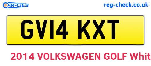 GV14KXT are the vehicle registration plates.