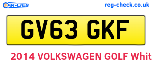 GV63GKF are the vehicle registration plates.