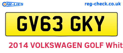 GV63GKY are the vehicle registration plates.