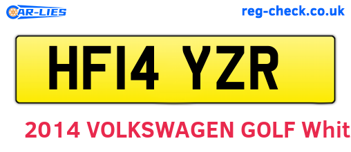 HF14YZR are the vehicle registration plates.