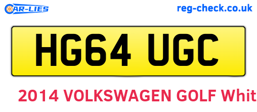HG64UGC are the vehicle registration plates.