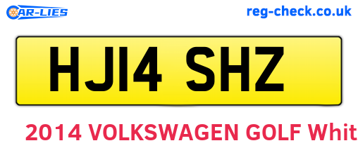 HJ14SHZ are the vehicle registration plates.