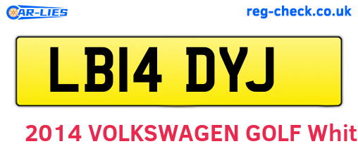 LB14DYJ are the vehicle registration plates.