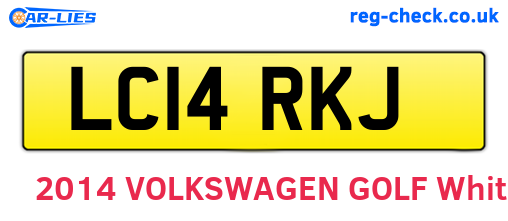 LC14RKJ are the vehicle registration plates.