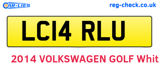 LC14RLU are the vehicle registration plates.